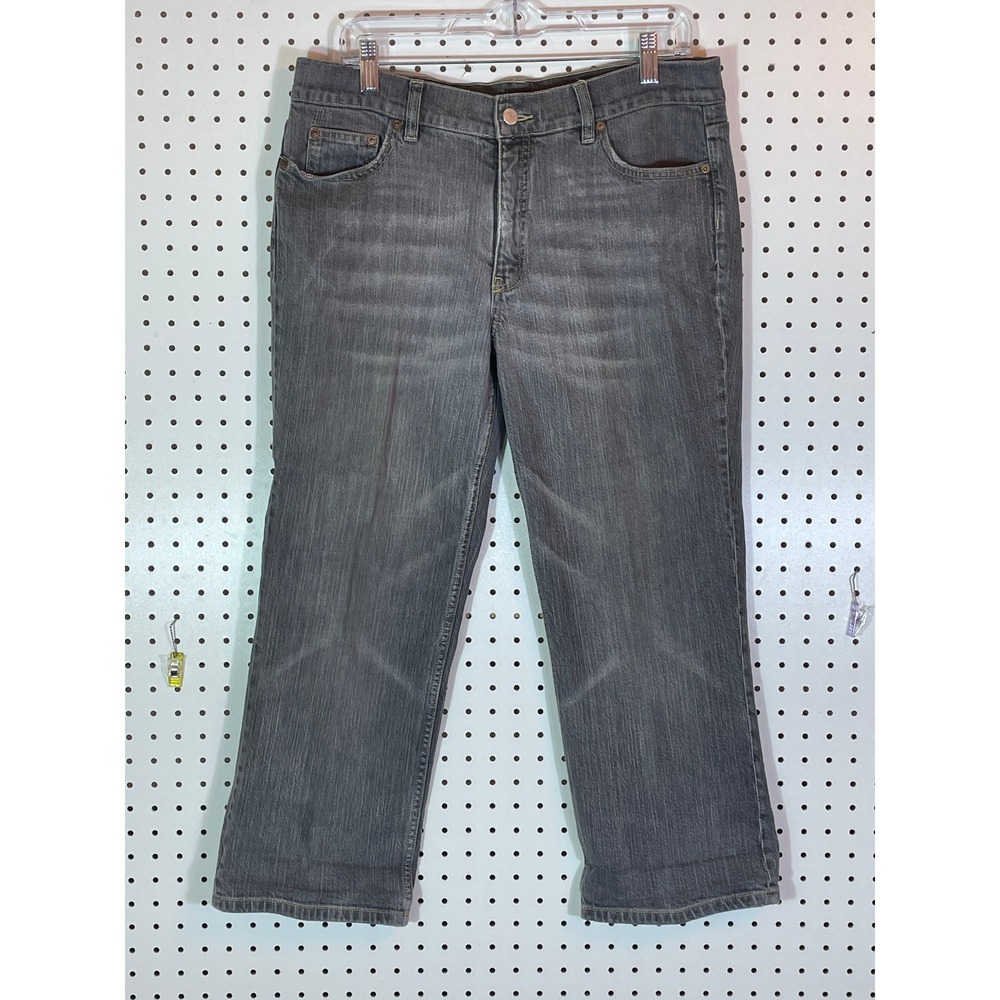 TINT Womens Gray Denim Stretch Straight Leg Cropped Jeans Size 12 RN 52002